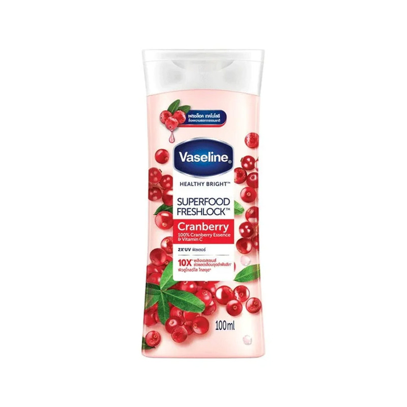 لوسیون بدن وازلین مدل Superfood Freshlock با عصاره کرنبری و ویتامین C، مرطوب‌کننده و ضدخشکی، مناسب انواع پوست، حجم 100 میلی‌لیتر