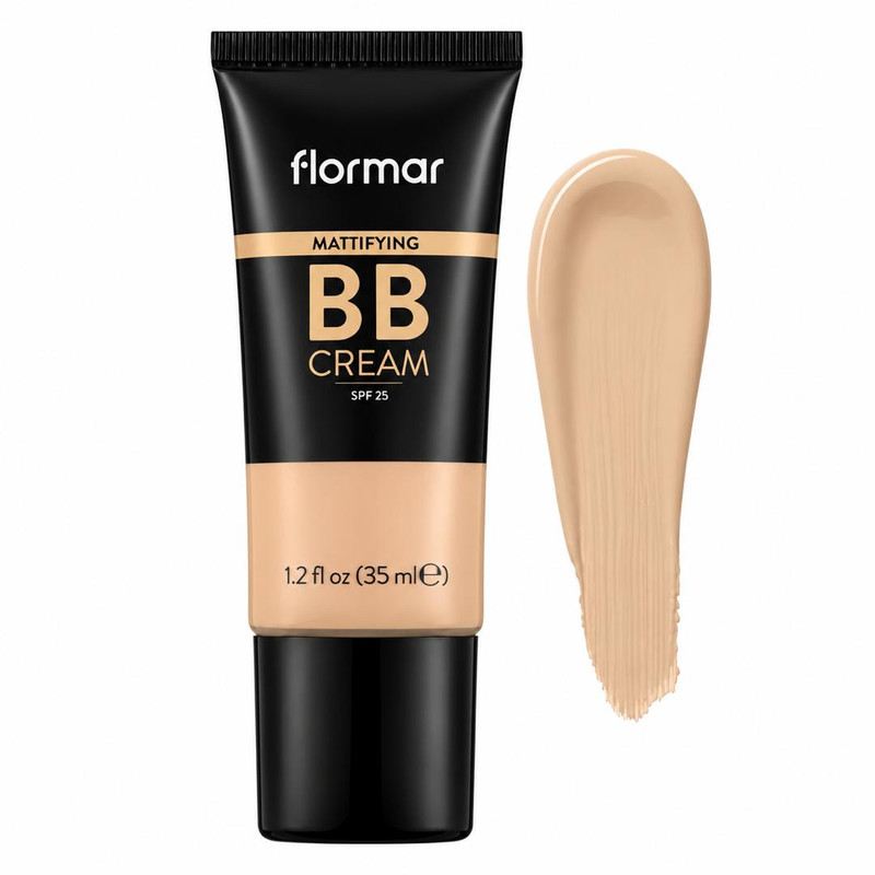 کرم پودر BB مایع مات 15 Spf فلورمار مدل Matt شماره 01 مناسب برای پوست چرب و نرمال حجم 35 میلی‌لیتر