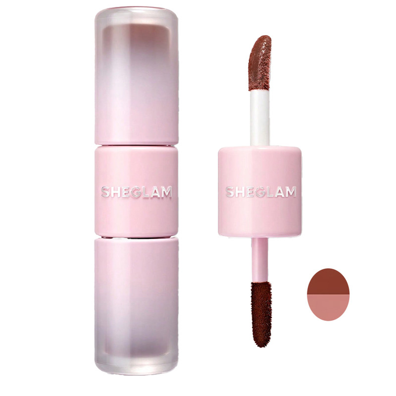 رژ لب مایع و تینت لب شیگلم مدل Line To Shine Peel-Off Lip Stain & Gloss Duo Toasted Almond شماره 511 حجم 2 میلی لیتر