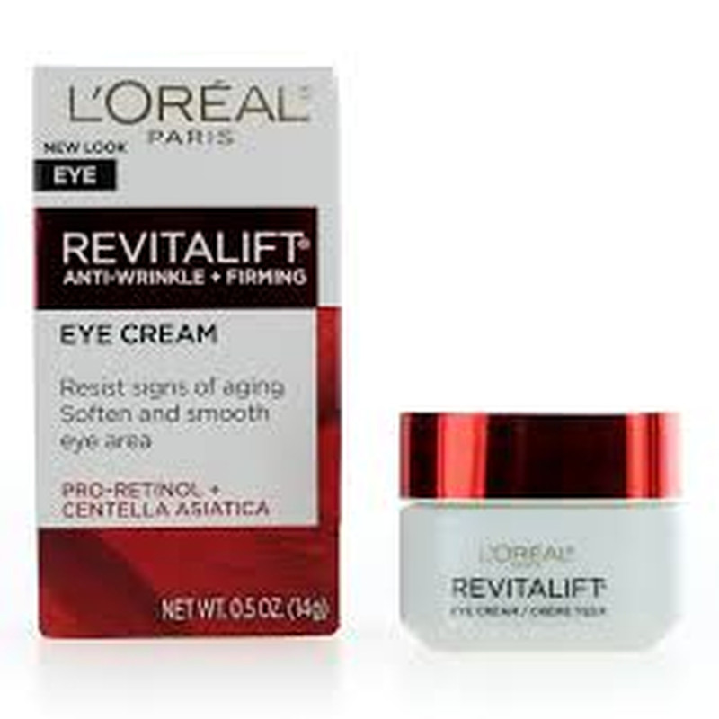 کرم ضد چروک و سفت کننده دور چشم لورآل مدل Revitalift Anti-Wrinkle and Firming مناسب برای انواع پوست حجم 14 میلی لیتر