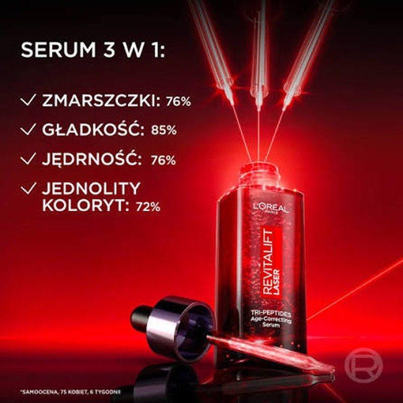 سرم آبرسان و ضد چروک پوست لورآل مدل Revitalift Laser Tri Peptides Age مناسب برای انواع پوست حجم 30 میلی لیتر
