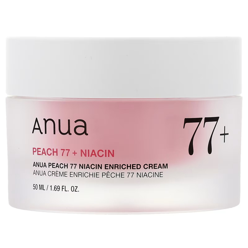 کرم مرطوب کننده وآبرسان صورت آنوا مدل Peach 77 Niacin مناسب برای انواع پوست حجم 50 میلی لیتر