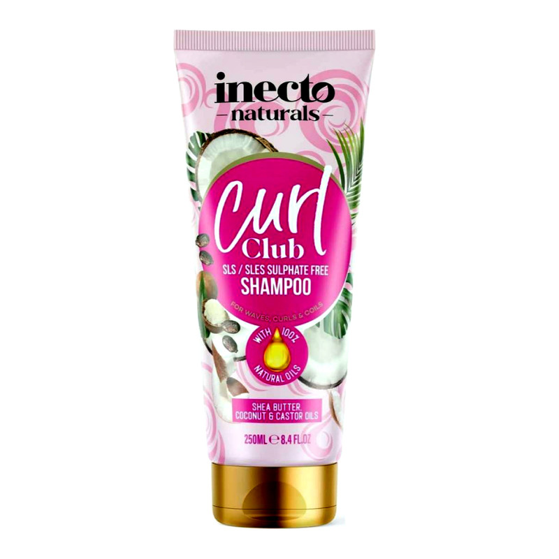 شامپو مو اینکتو مدل Curl Club حجم 250 میلیلیتر، مناسب موهای مجعد و فر، با خاصیت ضدحساسیت و تقویتکنندگی