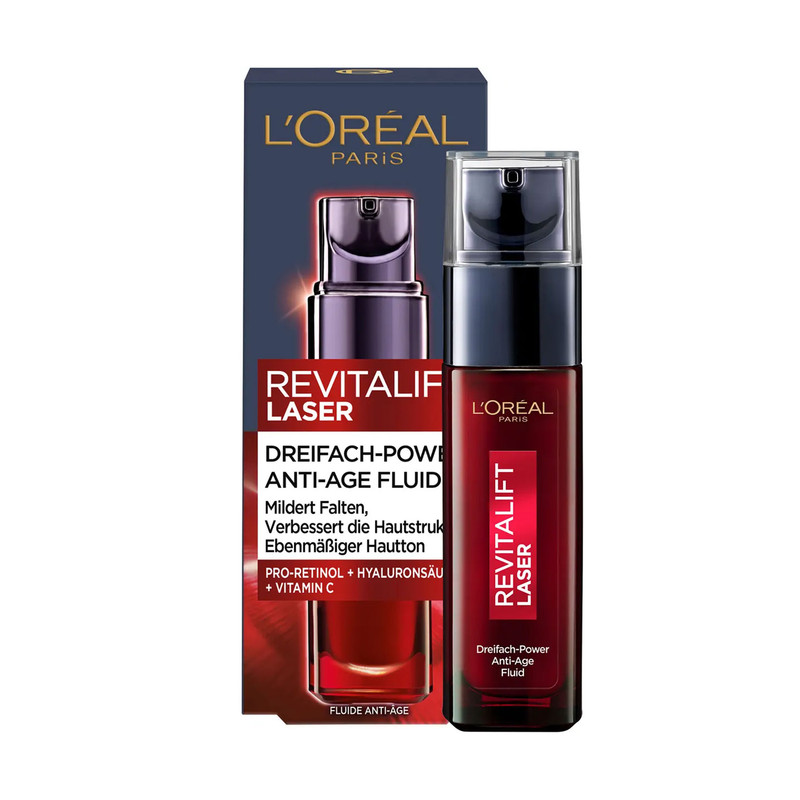 سرم ضد چروک و جوان کننده پوست لورآل مدل Revitalift Laser Triple Action حجم 30 میلی لیتر