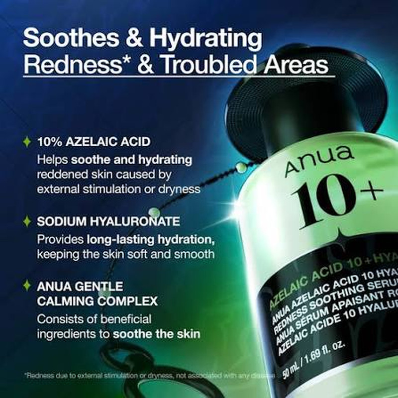 سرم ضد جوش پوست آنوا مدل Azelaic Acid 10 مناسب برای انواع پوست حجم 50 میلی لیتر