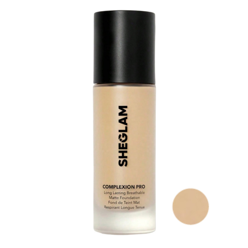کرم پودر مایع Spf15 شیگلم مدل Complexion Pro Matte Shell مناسب برای پوست چرب و مختلط رنگ کرم متوسط شماره 07 حجم 30 میلی لیتر