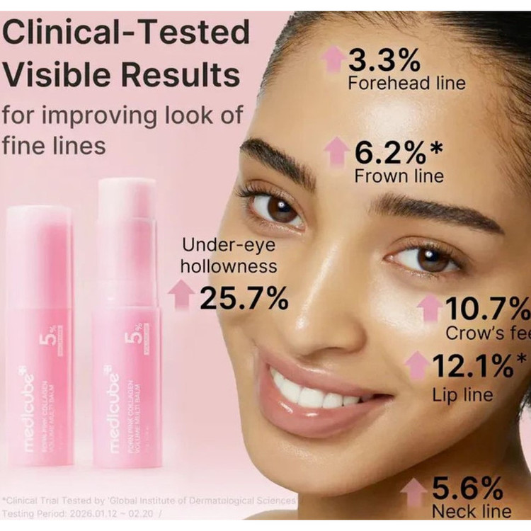 بالم ضدچروک صورت و گردن مدیکیوب مدل PDRN Collagen Volume Multi Balm مناسب برای انواع پوست حجم 10 میلی لیتر