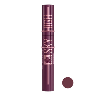 ریمل حجم دهنده و بلند کننده میبلین مدل Sky High Burgundy Haze شماره 01 رنگ زرشکی دودی